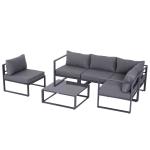 Outsunny 6-delig Tuinset tuinset meubelset
