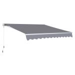 Outsunny Luifel knikarmluifel zonwering handslinger balkon 3 x 2,5 m 3 kleuren