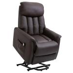 HOMCOM opstastoel tv-stoel met opstahulp elektrisch ligfunctie PU bruin, 80 x 94 x 104 cm bruin, 80 x 94 x 104 cm | Aosom.nl