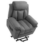 HOMCOM elektrische tv-stoel opstastoel relaxfauteuil fauteuil met opstahulp grijs 96 l x 93 b x 103 h cm opstahulp | Aosom.nl