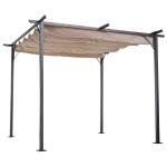 Cabrio-zonnedak luifel tuinpaviljoen waterafstotende luifel 3 x 3 m
