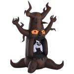 HOMCOM 1.8H m Inflatable Witches Halloween Decoration, Polyester Fabric-Multicolour(c-1)
