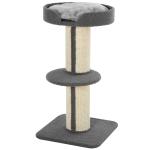 PawHut Cats 3-Tier Sisal Rope Leisure Tree Light Grey(c-4)
