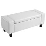 HOMCOM PU Leather Upholstered Flip-Lip Ottoman Black(c-1)