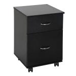 HOMCOM 2-Drawer Cabinet W/Wheels-Oak Colour(c-2)