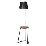 HOMCOM Steel Middle Shelf Floor Lamp Black(c-4)