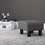 HOMCOM Tufted Ottoman Linen-Touch Fabric Upholstered Footstool Footrest Coffee Table(c-1)