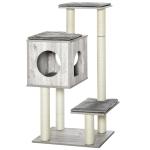 PawHut Cat Tree Multi-level Kitten Tower w/ Scratching Post Condo Plush Perches(c-7)