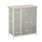 HOMCOM Bedroom Home 5 Chest Of Drawers w/ Feet & Handles 80x79cm White(c-3)