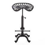 HOMCOM Swivel Bar Stool W/Wooden Top, Adjustable Height-Brown/Black(c-4)