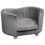 PawHut Pet Sofa Small Sized Dog Sponge Cushioned Soft Plush Bed Lounge Gray(c-4)