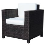 Outsunny Rattan Single Sofa Chair-Black(c-1)