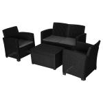 Outsunny 6Pcs Outdoor Sectional Sofa Set Conversation Aluminum Frame w/ Cushion(c-6)