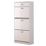HOMCOM Wooden Shoes Cabinet Bench Hidden Storage Padded Seat Organiser Footwear(c-5)