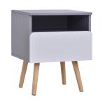 HOMCOM Side Cabinet, 50Wx40D x70H cm-Natural Wood Colour(c-4)