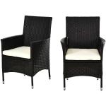Outsunny 2 PC Rattan Chairs Set-Dark Coffee(c-1)