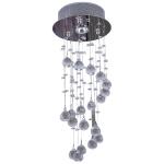 HOMCOM 30x30cm K9 Crystal Droplets Ceiling Pendant Light Silver(c-1)