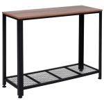 HOMCOM Console Table w/ Two Drawers Bottom Shelf Two Handles Wood Effect Worktop Grey Home Furniture(c-3)