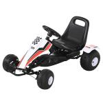 Homcom Pedal Go Kart Children'S Go Karts Ride On Car Racing Style W/ Adjustable Seat Handbrake & Clutch -Red(c-1)