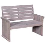 Outsunny Fir Wood 2-Seater Outdoor Garden Wagon Wheel Bench(c-2)