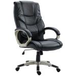 HOMCOM PU Leather Ergonomic Executive Office Desk Chair Brown(c-1)