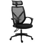 Vinsetto Mesh Ergonomic Home Office Chair w/ Headrest Black(c-1)