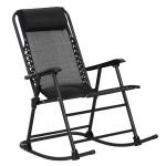 Outsunny Folding Rocking Chair Outdoor Portable Zero Gravity Chair w/ Headrest(c-2)