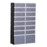 HOMCOM DIY Portable Wardrobe Closet, 111L x 47W x 183Hcm-Black/White(c-3)