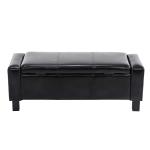 HOMCOM PU Leather Upholstered Flip-Lip Ottoman Black(c-3)