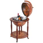 HOMCOM MDF Retro Globe Design Mini Bar Drinks Cabinet Brown(c-5)