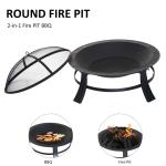 Outsunny Stove Garden Square Fire Pit, Steel-Black(c-1)