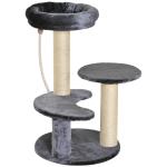 PawHut Cat Tree Scratcher Kitty Activity Center Post 2 Perch w/ Hanging Sisal Rope Brown(c-2)