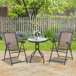 Outsunny 3 Pcs Metal Garden Bistro Set-Mosaic, Metal(c-2)