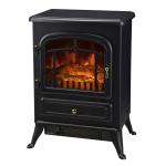 HOMCOM 1800W Tempered Glass Electric Fireplace Heater Black(c-2)