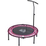 HOMCOM Mini Trampoline W/Adjustable Handle Bar, D121.92 x 122-138H cm-Black/Orange(c-3)