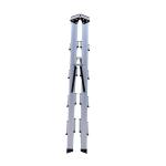 HOMCOM Aluminium Alloy Double-Sided Folding 4-Step Ladder Silver(c-3)