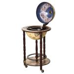 HOMCOM MDF Retro Globe Design Mini Bar Drinks Cabinet Brown(c-4)