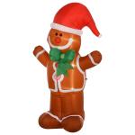 HOMCOM 7 Ft Inflatable Christmas Tree W/ Santa Decoration, Polyester Fabric-Multicolour(c-5)