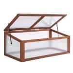 Outsunny Square Wooden Outdoor Greenhouse for Plants with Openable Cover PC Board(c-2)