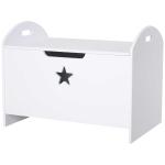 HOMCOM Kids Wooden Toy Storage Box Chest Star Decor with Gas Stay Bar Seating Bench(c-1)
