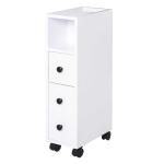 kleankin Particle Board Compact Bathroom Drawers White(c-6)