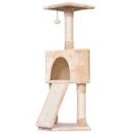 PawHut Cats 3-Tier Sisal Rope Leisure Tree Light Grey(c-2)