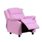 HOMCOM Kids Armchairs with Foot Stool Children Sofa Kids Sofa Children PU Leather Chair Set Princess Crown Armchair Sofa For Toddlers - Pink(c-5)