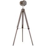 HOMCOM Vintage Tripod Floor Lamp, 65L, Adjustable Height-Wood/Bronze Colour(c-1)