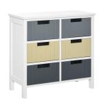 HOMCOM Chest of Drawers Storage Side Cabinet w/ 5 Detachable Drawers Home Furniture(c-1)