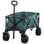 Outsunny Metal Frame Folding Pull Cargo Cart Green(c-1)