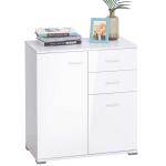 HOMCOM Modern Cabinet Storage Organizer with Doors and Drawer for Bedroom & Living Room(c-4)