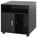 HOMCOM Particle Board 4-Compartment Storage Unit Black(c-1)