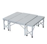 Outsunny 3 Pcs Portable Outdoor Picnic Table with Folding Bench Seats-Silver(c-2)