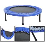 HOMCOM 101.5cm Mini Trampoline-Black/Blue(c-1)
